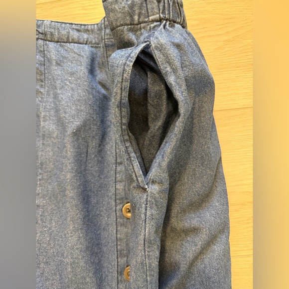 Vermont Country Store Denim Skirt Sz Medium Petite A Line Classic Midi Western - Picture 6 of 8